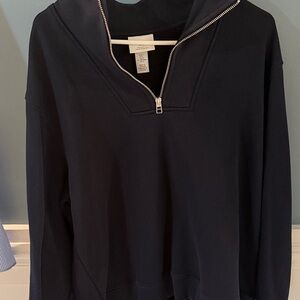 H&M Black Long Sleeve Zippered Hoodie